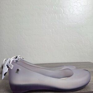 Mel by Melissa Ultragirl Minnie Mouse Bow Jelly Ballet Flat Kid 2 Peep Toe Clear